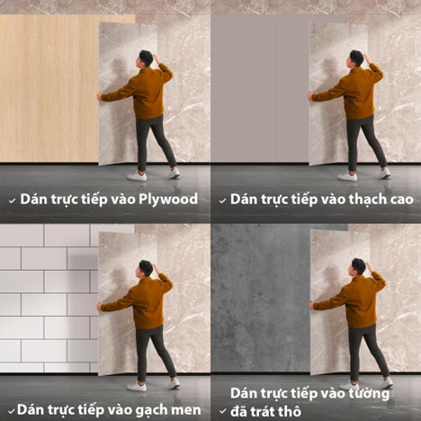 Cách loại vật liệu nền ốp tường