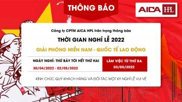 Thông báo nghỉ lễ 30/4 và 1/5 - 2022